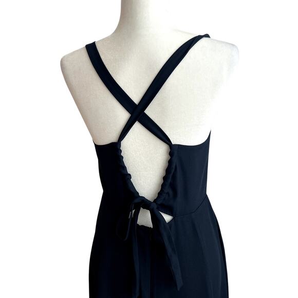 Madewell Navy Cross-Back Midi Dress size 4 - Picture 6 of 9
